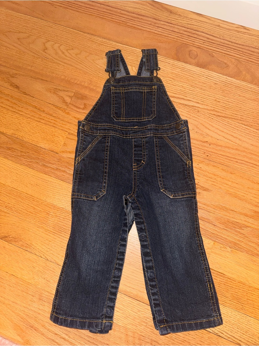 Arizona Jean Co Baby Denim Overalls 18M Dark Wash